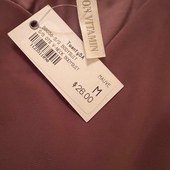 Fashion Vitamin Bodysuit in Mauve, Size M - Picture 4 of 4